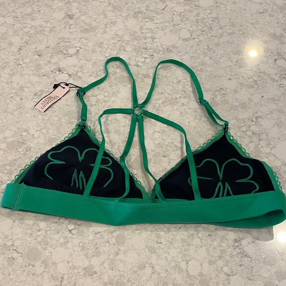 Victoria's Secret Emerald and Black Lace Bralette - Picture 5 of 5